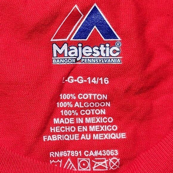 MLB Washington Nationals Boys Red T-shirt Sz M - Picture 3 of 8